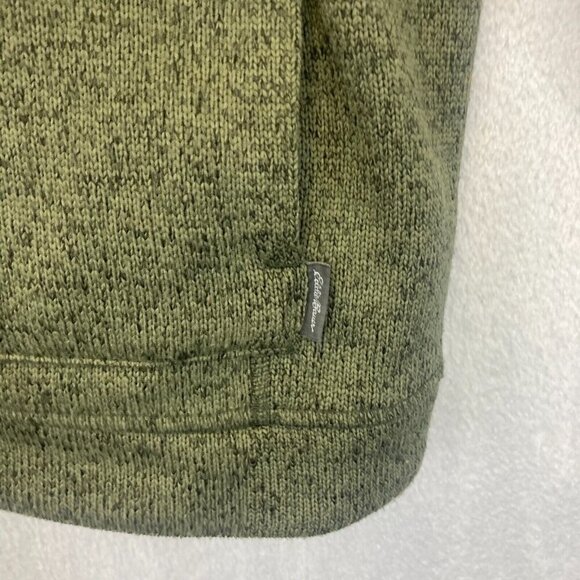Eddie Bauer Heathered Green Zip Up Sweater Jacket Womens 2XL Fleece Lined Pocket - Picture 8 of 16